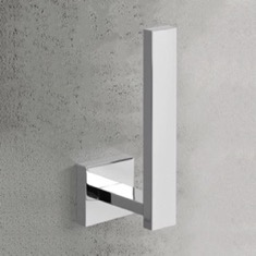 Modern Square Chrome Vertical Toilet Paper Holder